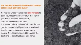 SOIL TESTING WHAT IS IT AND WHY IS IT CRUCIAL BEFORE YOUR NEW HOME BUILD