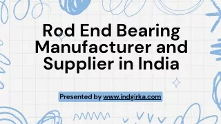 Rod End Bearing Manufacturer and Supplier in India