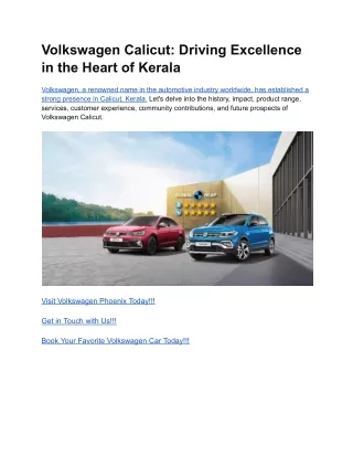 Volkswagen Calicut_ Driving Excellence in the Heart of Kerala