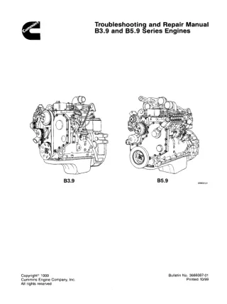 Cummins Engines B3.9 Series Service Repair Manual