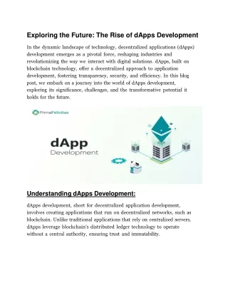 Exploring the Future_ The Rise of dApps Development