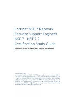 Fortinet NSE 7 - NST 7.2 Certification Study Guide