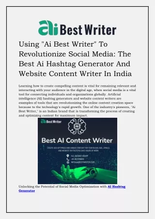 Ai Website Content Writer