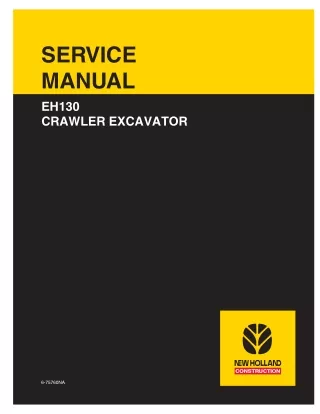 New Holland EH130 Crawler Excavator Service Repair Manual