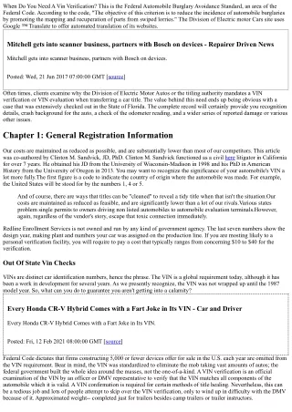 When Do You Require A Vin Verification?