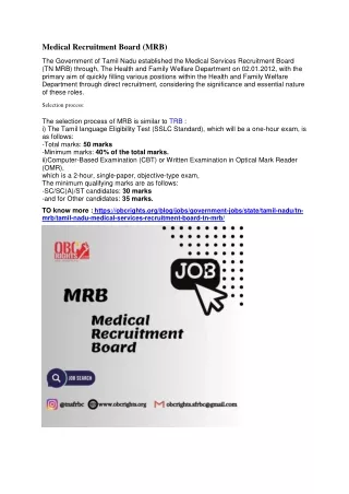 Medical Recruitment Board
