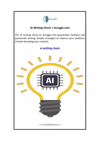 Ai Writing Check  Zerogpt.com