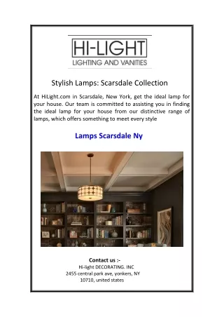 Stylish Lamps: Scarsdale Collection