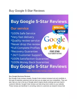 Buy Google 5-Star Reviews