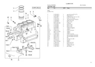 Lamborghini lampo 70 w Tractor Parts Catalogue Manual Instant Download