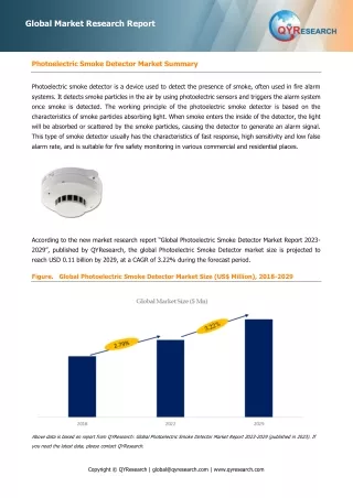 Photoelectric Smoke Detector, Global Market Size Forecast, Top 3 Players Rank and Market Share