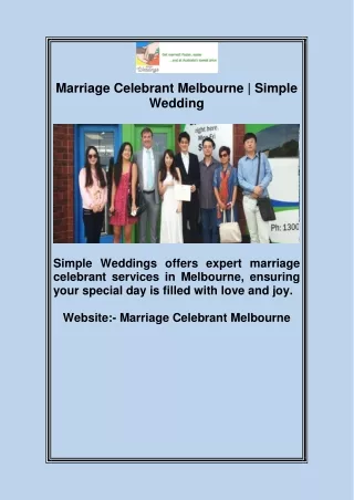 Marriage Celebrant Melbourne