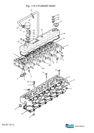 DAEWOO DOOSAN SOLAR 170-Ⅲ CRAWLER EXCAVATOR Parts Catalogue Manual