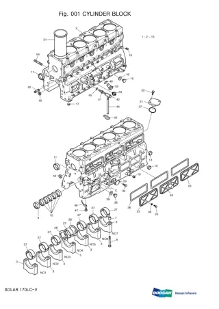 DAEWOO DOOSAN SOLAR 170LC-V (DI EXP) CRAWLER EXCAVATOR Parts Catalogue Manual