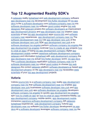Top 12 Augmented Reality SDK’s.docx