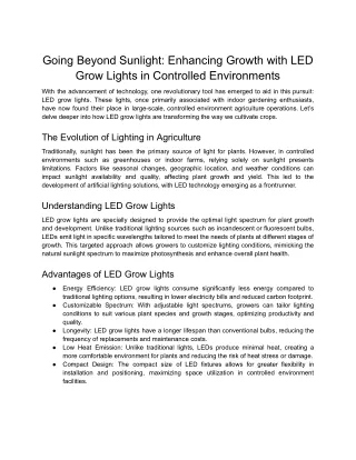 Going Beyond Sunlight_ Enhancing Growth with LED Grow Lights in Controlled Environments