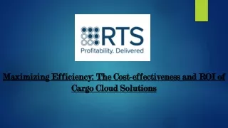 The Cost-effectiveness and ROI of Cargo Cloud Solutions