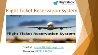 Flight Ticket Reservation System