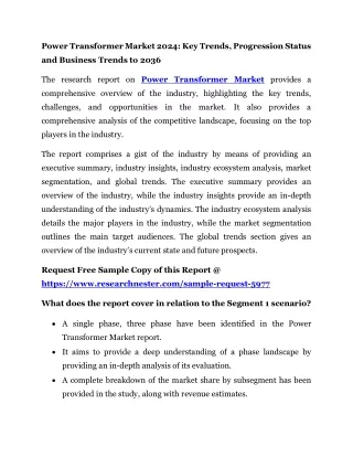 Power Transformer Market