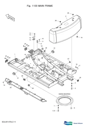 DAEWOO DOOSAN SOLAR 470LC-V CRAWLER EXCAVATOR Parts Catalogue Manual