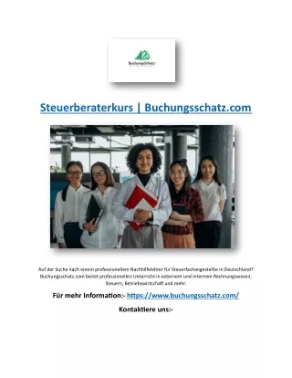 Steuerberaterkurs | Buchungsschatz.com