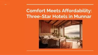 Comfort Meets Affordability: Three-Star Hotels in Munnar