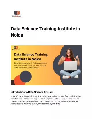 Data Science Training Institute in Noida