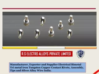 IRON TUNGSTEN CONTACT Dealers And Exporters | Rs Electro Alloys