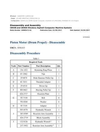 Caterpillar Cat CB44B VIBRATORY Compactor (Prefix JXL) Service Repair Manual Instant Download (JXL00001 and up)