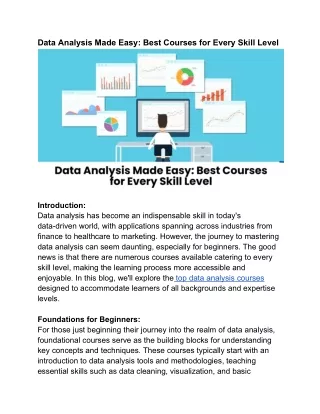 Data Analysis Made Easy_ Best Courses for Every Skill Level