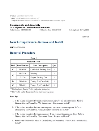 Caterpillar Cat CB64 VIBRATORY Compactor (Prefix CB5) Service Repair Manual Instant Download (CB500001 and up)