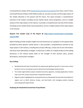 Residential Ducted Heat Pump Market Size & Share