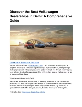 Discover the Best Volkswagen Dealerships in Delhi_ A Comprehensive Guide