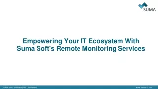 Remote Monitoring Services