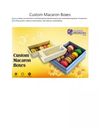 Custom Macaron Box