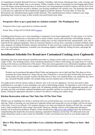 The Cooking Area Cabinet Installation Procedure: How Much Time Does It Take?