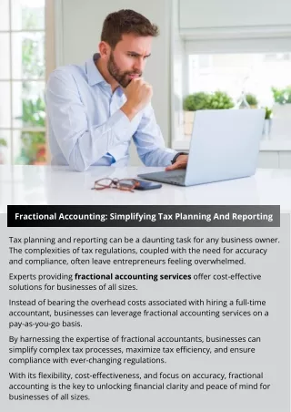 Fractional Accounting: Simplifying Tax Planning And Reporting