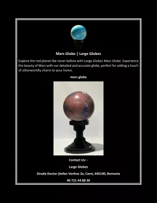 Mars Globe | Large Globes