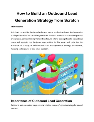 How to Build an Outbound Lead Generation Strategy from Scratch