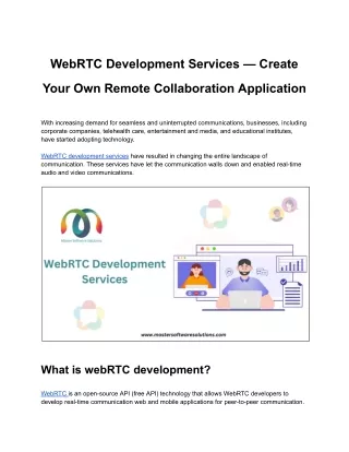 WebRTC Development Services — Create Your Own Remote Collaboration Application (1)