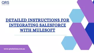 Detailed Instructions for Integrating Salesforce with Mulesoft