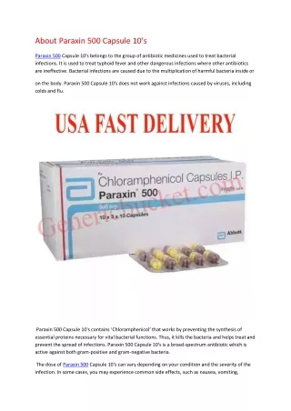 About Paraxin 500 Capsule 10