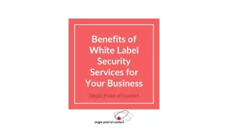 Benefits of White Label Security Services for Your Business