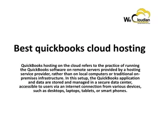 Best quickbooks cloud hosting