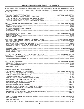 New Holland T8010 Tractor Service Repair Manual