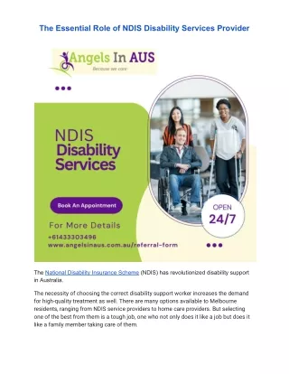 NDIS Disability Services