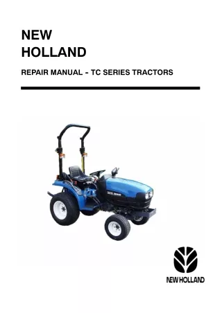 New Holland TC18D Tractor Service Repair Manual