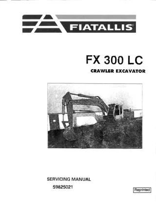 FiatAllis FX300LC Crawler Excavator Service Repair Manual