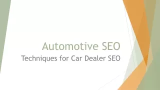 Automotive SEO