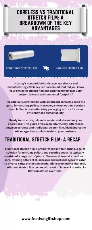 CORELESS VS TRADITIONAL STRETCH FILM: A BREAKDOWN OF THE KEY ADVANTAGES